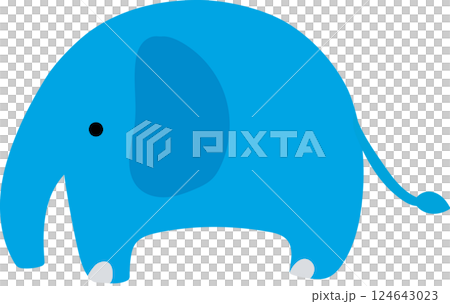シンプル_ゾウ 124643023