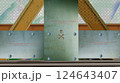 Restricted Bridge with Warning Signs illustration 124643407