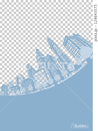 城市景觀剪影插圖。大城市圖像插圖。 124643573