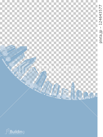 城市景觀剪影插圖。大城市圖像插圖。 124643577