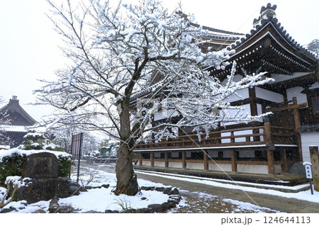 明日香村　橘寺　雪景色 124644113