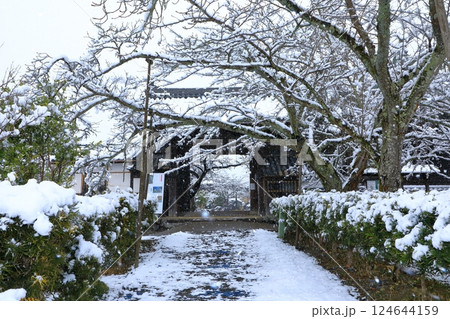 明日香村 橘寺 雪景色 明日香村 橘寺 雪景色 124644159