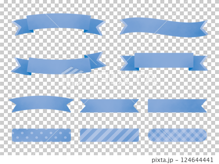 Set of 10 ribbon frames_blue Set of 10 ribbon frames_blue 124644441