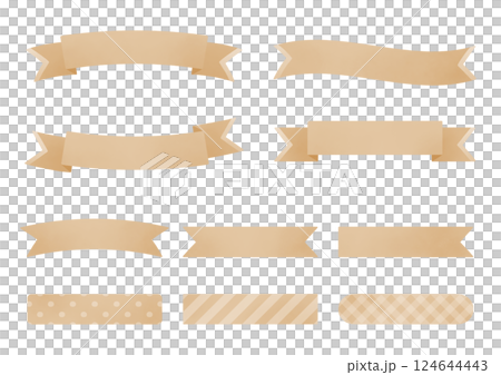 Set of 10 ribbon frames_brown 124644443