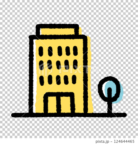 建築和酒店圖標 124644465