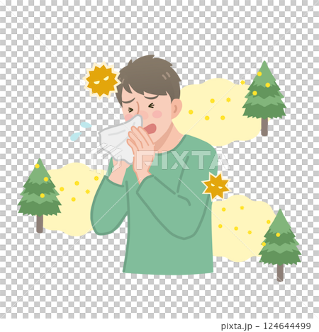 A man suffering from hay fever A man suffering from hay fever 124644499