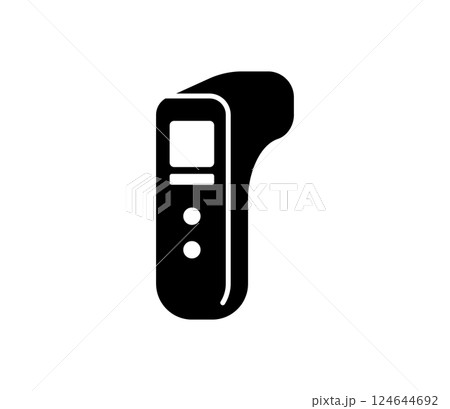 シンプルな非接触型体温計のアイコン　ベクター 124644692