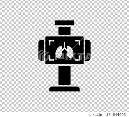 Lung x-ray icon illustration vector 124644696