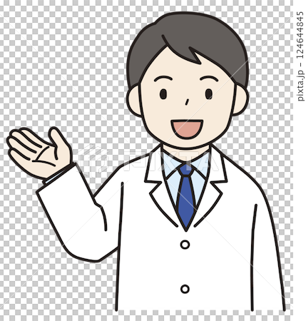 男性指導白大衣 124644845