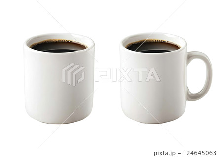 Coffee cup on a transparent background. AI-generated item 124645063