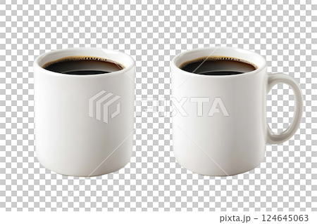 Coffee cup on a transparent background. AI-generated item Coffee cup on a transparent background. AI-generated item 124645063
