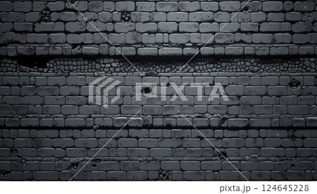 アニメ風のテクスチャのレンガ調のパターン背景 124645228