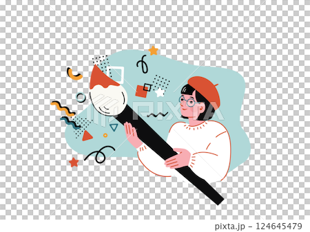 立志成為藝術家的女孩 立志成為藝術家的女孩 124645479