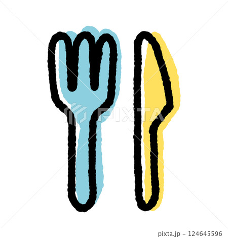 ナイフとフォークのアイコン 124645596