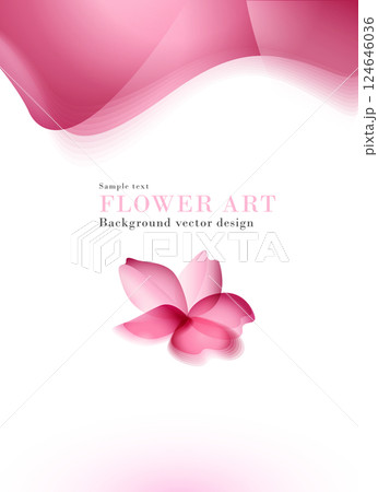 桜の花を抽象化したイメージイラスト｜背景素材アートシリーズ 124646036