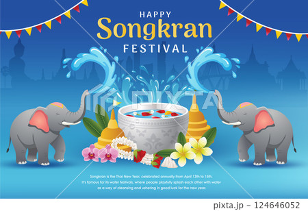 Celebrating Songkran, The Water Festival in Thailand 124646052