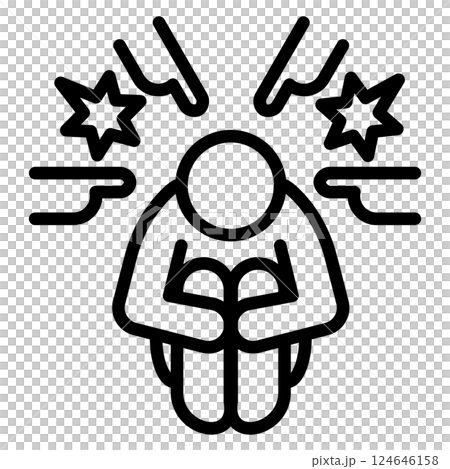 使いやすい黒ピクトグラム 　いじめ 124646158