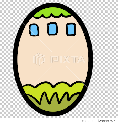 Cute brown Easter eggs 124646757