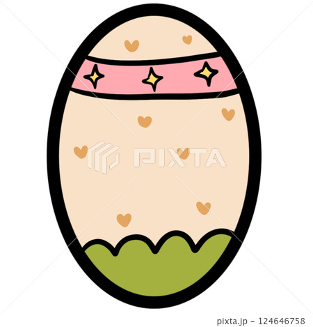 Cute brown Easter eggs 124646758