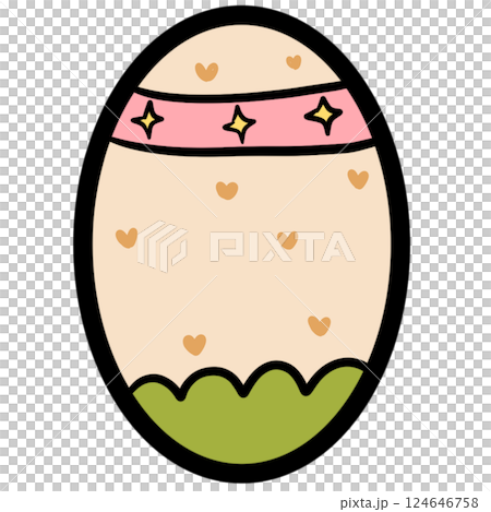 Cute brown Easter eggs 124646758