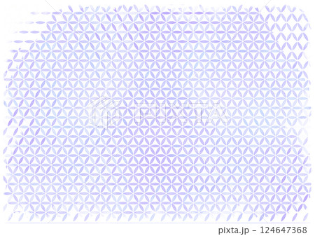 水彩の薄い青色薄い紫色　幾何学模様・小紋柄 124647368
