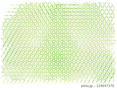水彩の緑色茶色　幾何学模様・小紋柄 124647370