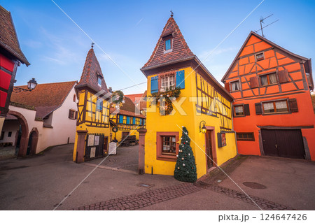 Eguisheim old town city skyline, cityscape of France. in winter 124647426