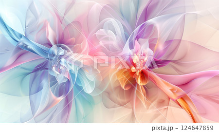 幻想的な花の背景素材（Generative AI） 124647859