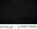 Solid black brick wall background texture. 124647888