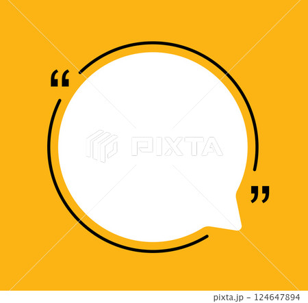 Testimonial banner infographic background. Infographic quote bubble template illustration. 124647894