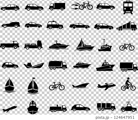 車輛輪廓圖示集 124647951