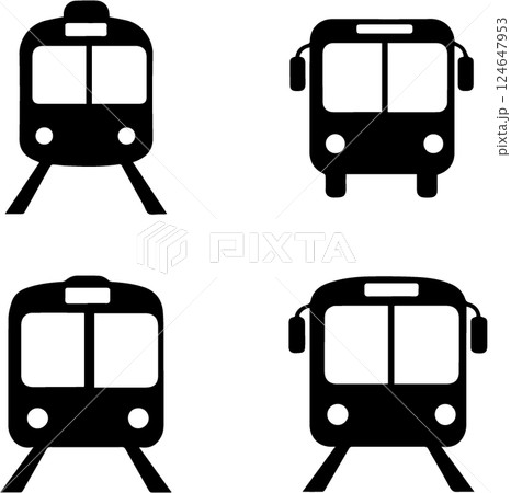 バス・電車のベクターイラスト 124647953