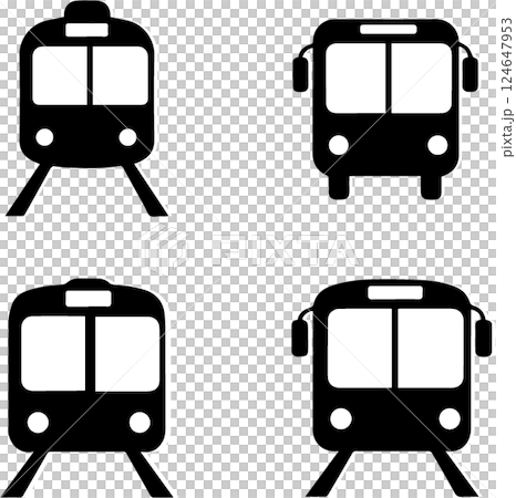 バス・電車のベクターイラスト 124647953
