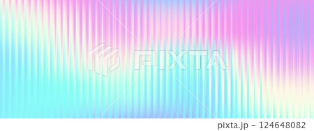 Futuristic abstract gradient wallpaper with a ribbed glass texture in pink-blue tones. Aura-like pattern and mesh material effect in Y2K style, ideal for creative design projects. 124648082
