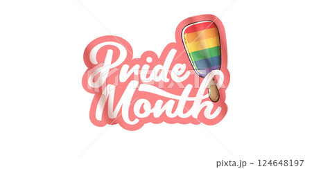 Pride Month Rainbow Popsicle Vector Cheerful LGBTQ Symbol with Script Typography, Bright and Festive Design for Pride Celebrations and Awareness Campaigns Pride Month Rainbow Popsicle Vector Cheerful LGBTQ Symbol with Script Typography, Bright and Festive Design for Pride Celebrations and Awareness Campaigns 124648197