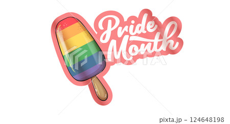 Pride Month Rainbow Popsicle Vector Cheerful LGBTQ Symbol with Script Typography, Bright and Festive Design for Pride Celebrations and Awareness Campaigns Pride Month Rainbow Popsicle Vector Cheerful LGBTQ Symbol with Script Typography, Bright and Festive Design for Pride Celebrations and Awareness Campaigns 124648198