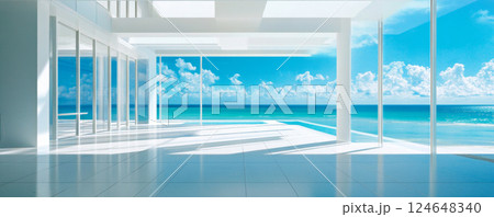 Futuristic Luxury Villa with Infinity Pool and Ocean View 124648340