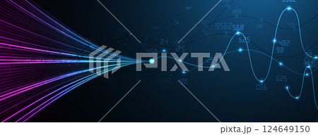 Futuristic blue abstract artificial intelligence and science data concept Futuristic blue abstract artificial intelligence and science data concept 124649150