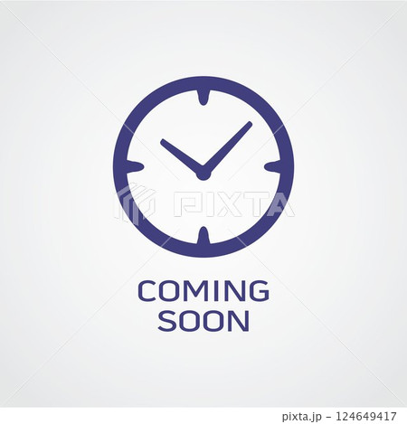 Coming soon with a clock	 124649417