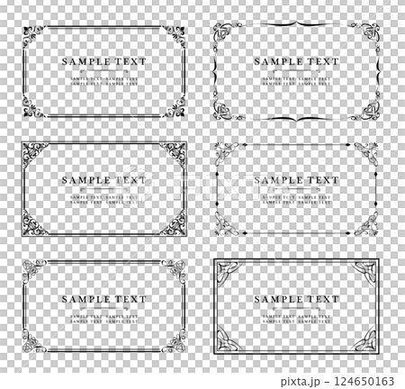 Antique vintage frame decorative frame 124650163