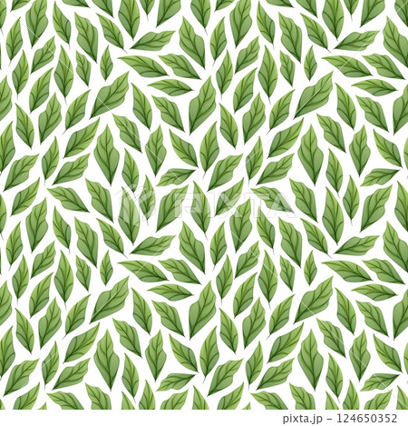 Seamless Pattern with Spring Green Leaves. Delicate Background for Fabric, Wallpaper, Wrapping Paper, etc. Seamless Pattern with Spring Green Leaves. Delicate Background for Fabric, Wallpaper, Wrapping Paper, etc. 124650352