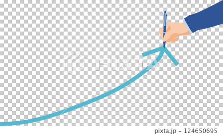 目標達成へのロードマップのイラスト 124650695