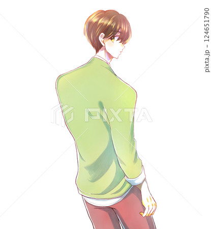 振り向く男性 124651790