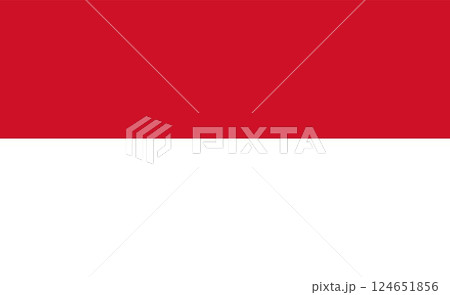 Illustration of Monaco National flag	 124651856