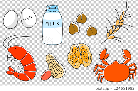 Loose and simple allergen set, solid color 124651982