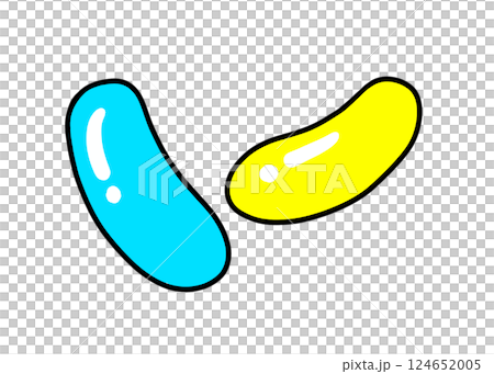 ゆるめシンプルなゼリービンズ　ベタ塗り 124652005