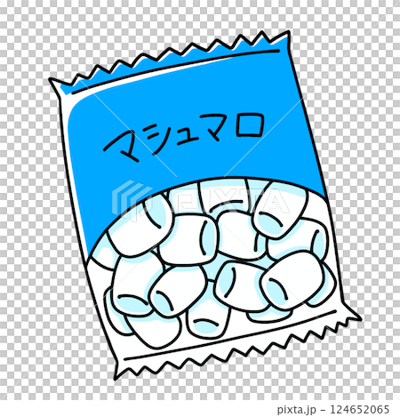A simple, loosely painted marshmallow bag A simple, loosely painted marshmallow bag 124652065