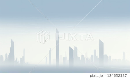 未来的な都会の街　スマートシティ 124652387