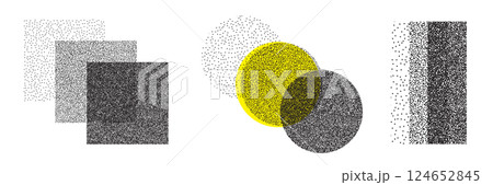 Dot halftone square, rectangular and round gradient. Half tone texture background Dot halftone square, rectangular and round gradient. Half tone texture background 124652845