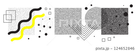 Dot halftone square, rectangular and round gradient. Half tone texture background Dot halftone square, rectangular and round gradient. Half tone texture background 124652846